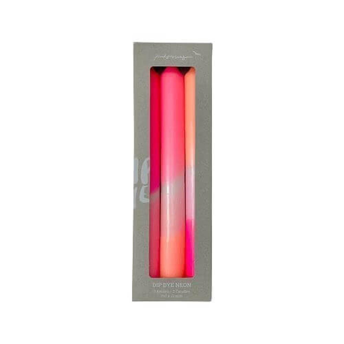 Dip Dye kaars Neon - Flamingo Dreams; Afbeelding: 2