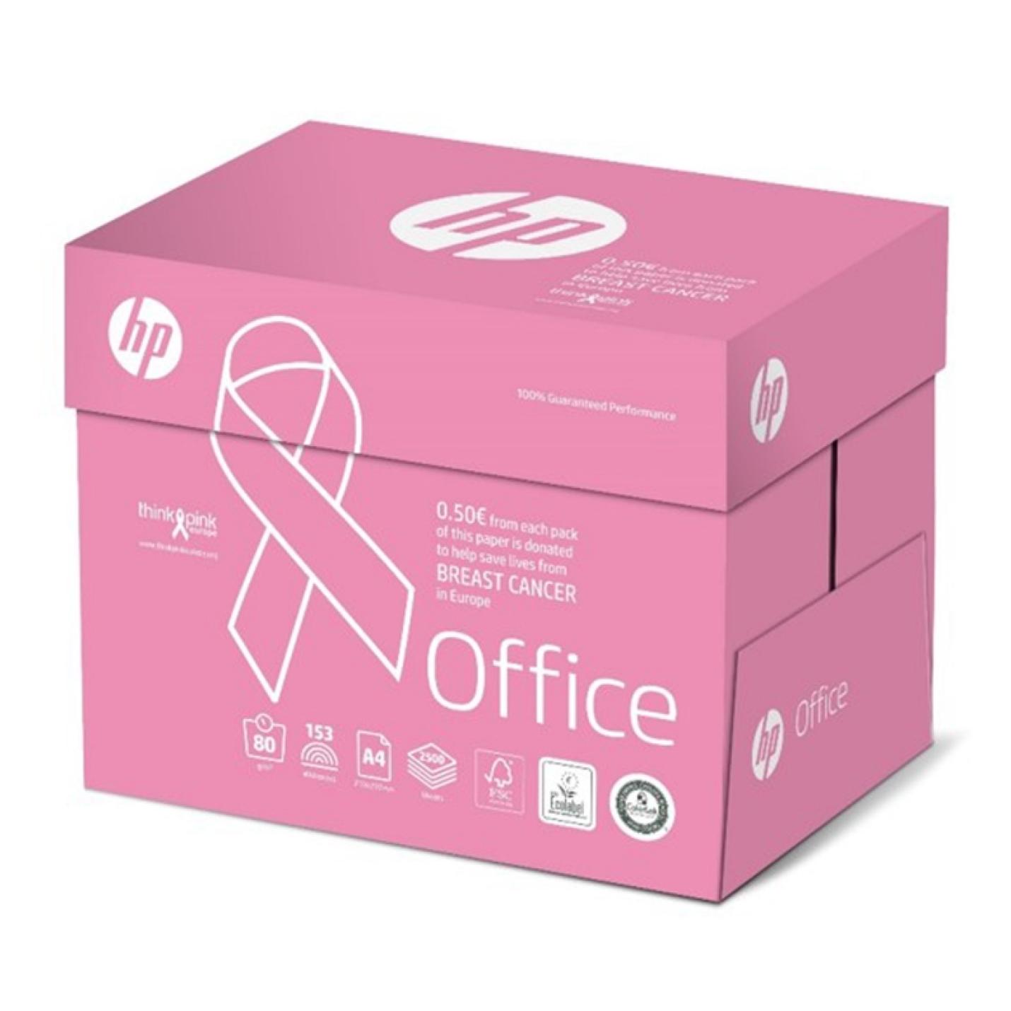 HP Office paper A4 80g/m2 wit Pink Ribbon - 1 pak a 500 vellen; Afbeelding: 2
