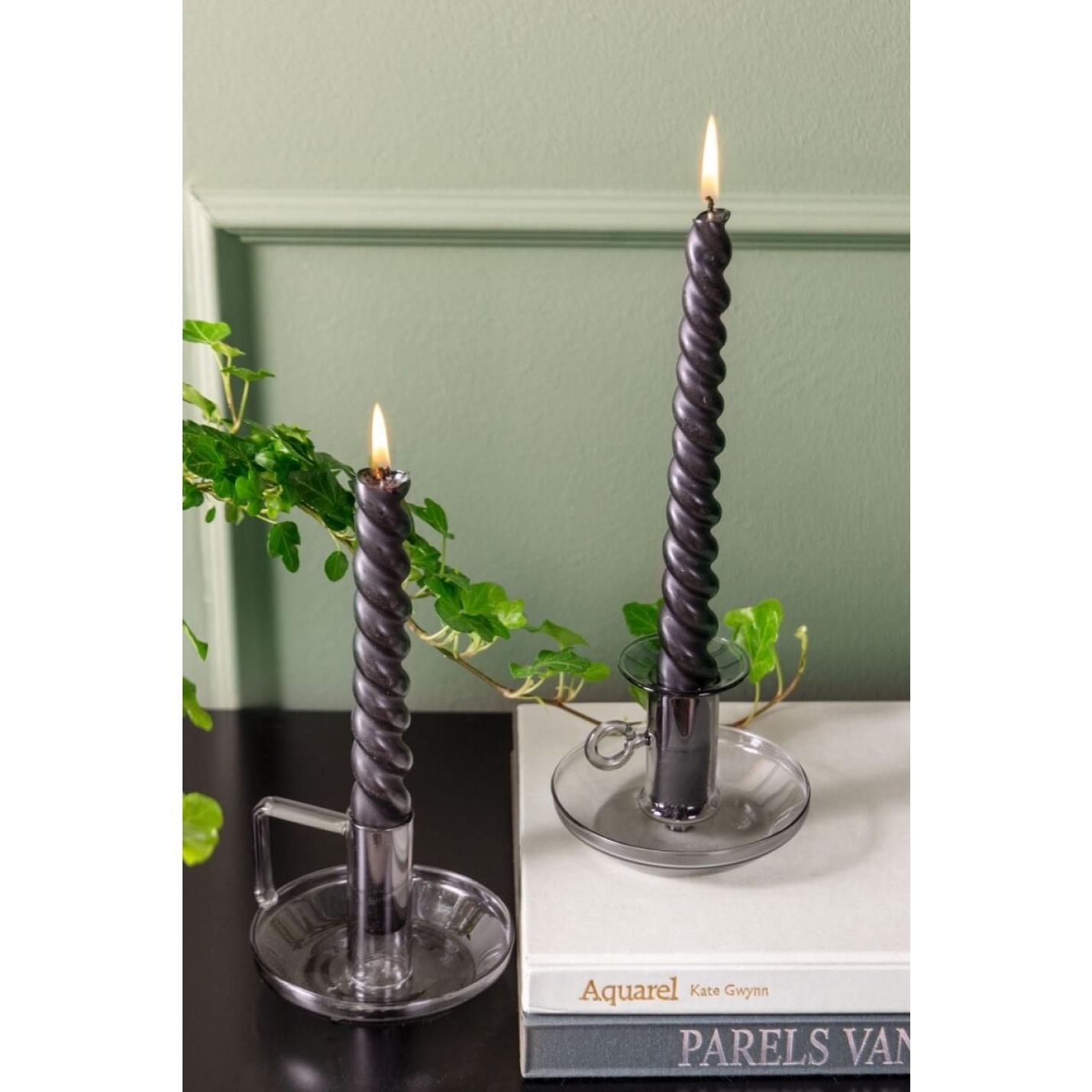Glazen Kandelaar Modern Light grijs; Afbeelding: 2
