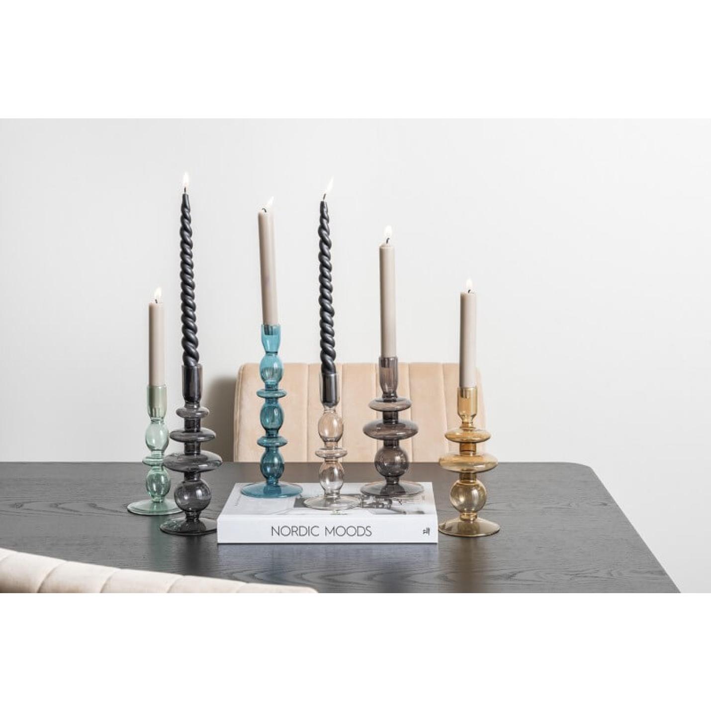 Glazen kandelaar Art Ring large Zand; Afbeelding: 2