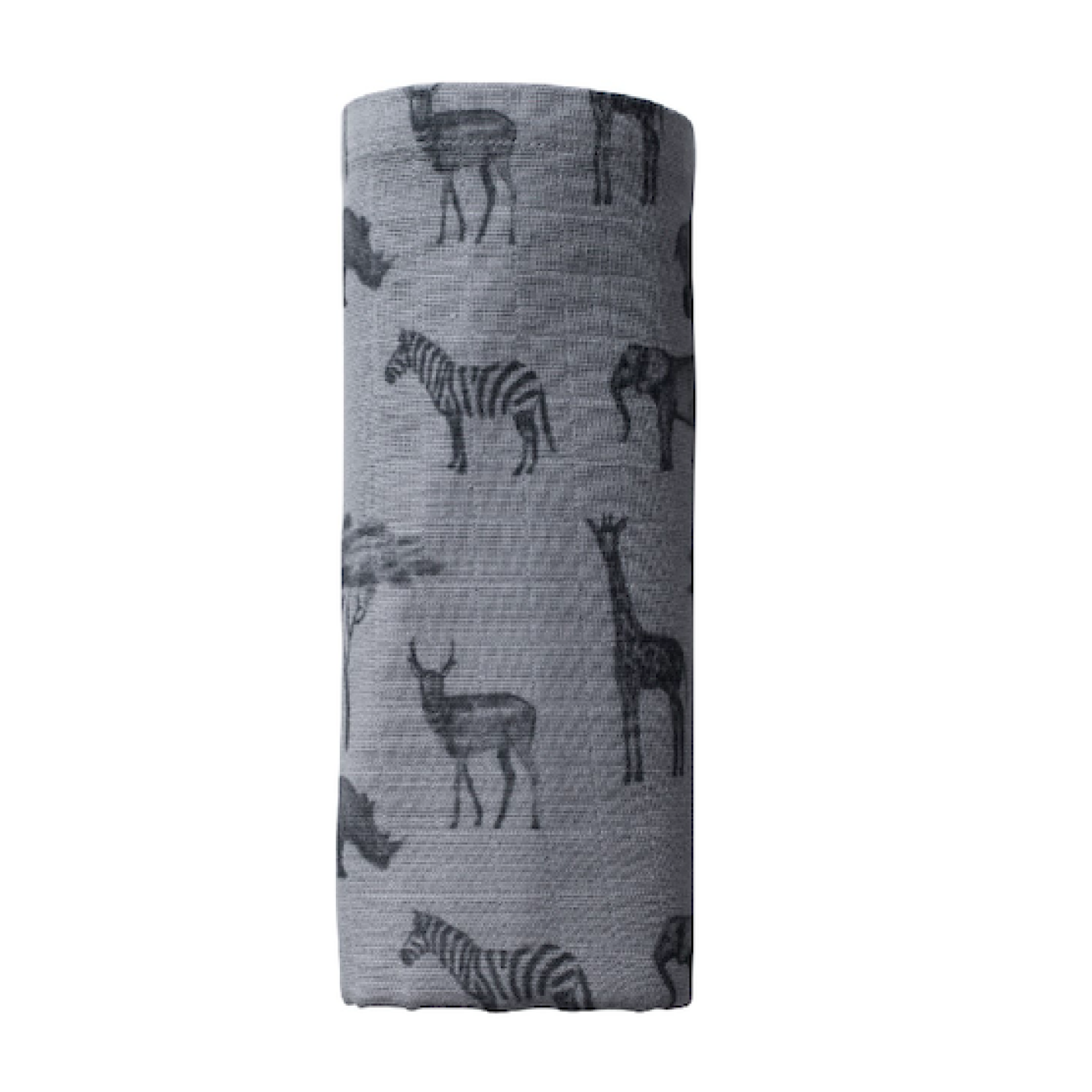 Snoozebaby-Wikkeldoek-120x120cm-Grijs-zwart-SafariGrey-NeoNurses