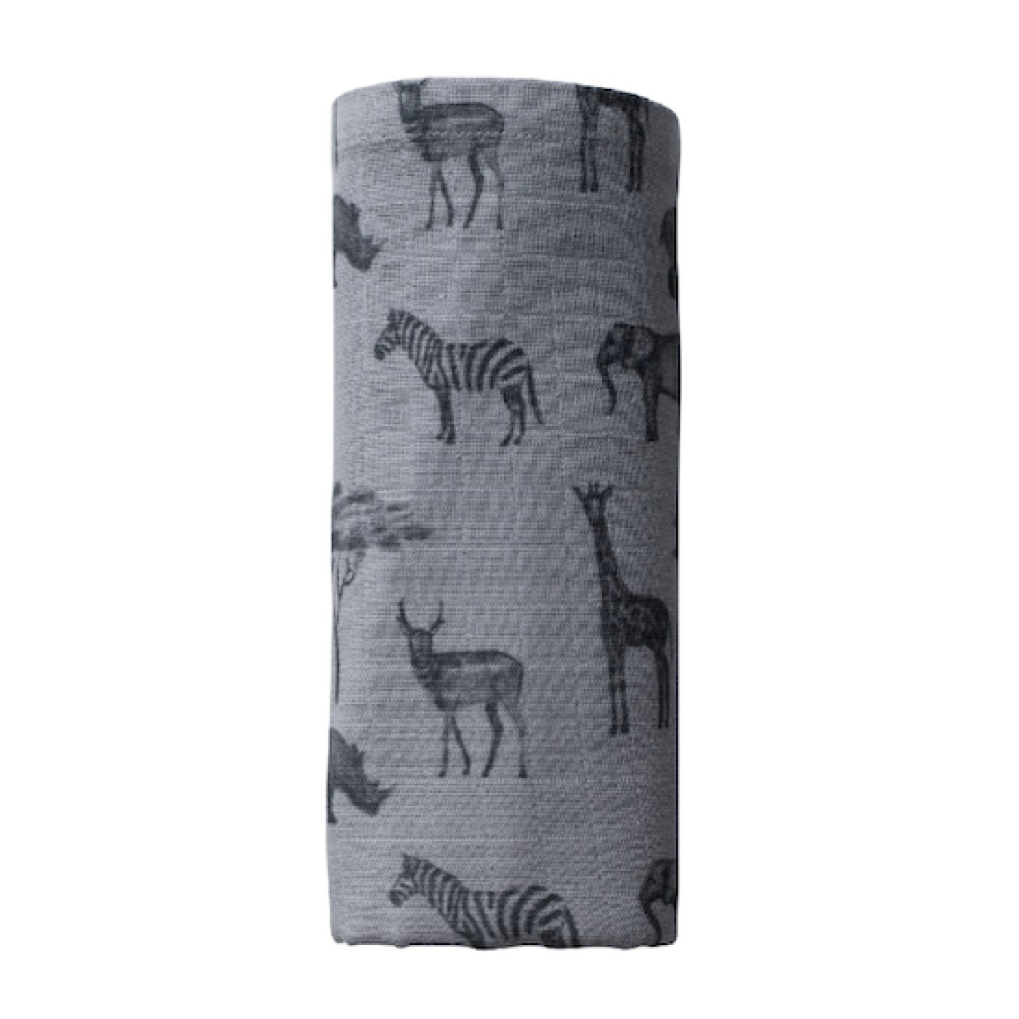 Snoozebaby-Wikkeldoek-80x80cm-Grijs-zwart-SafariGrey-NeoNurses