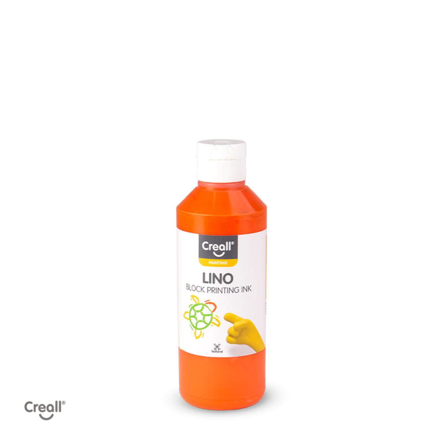 lino blokprintverf  oranje