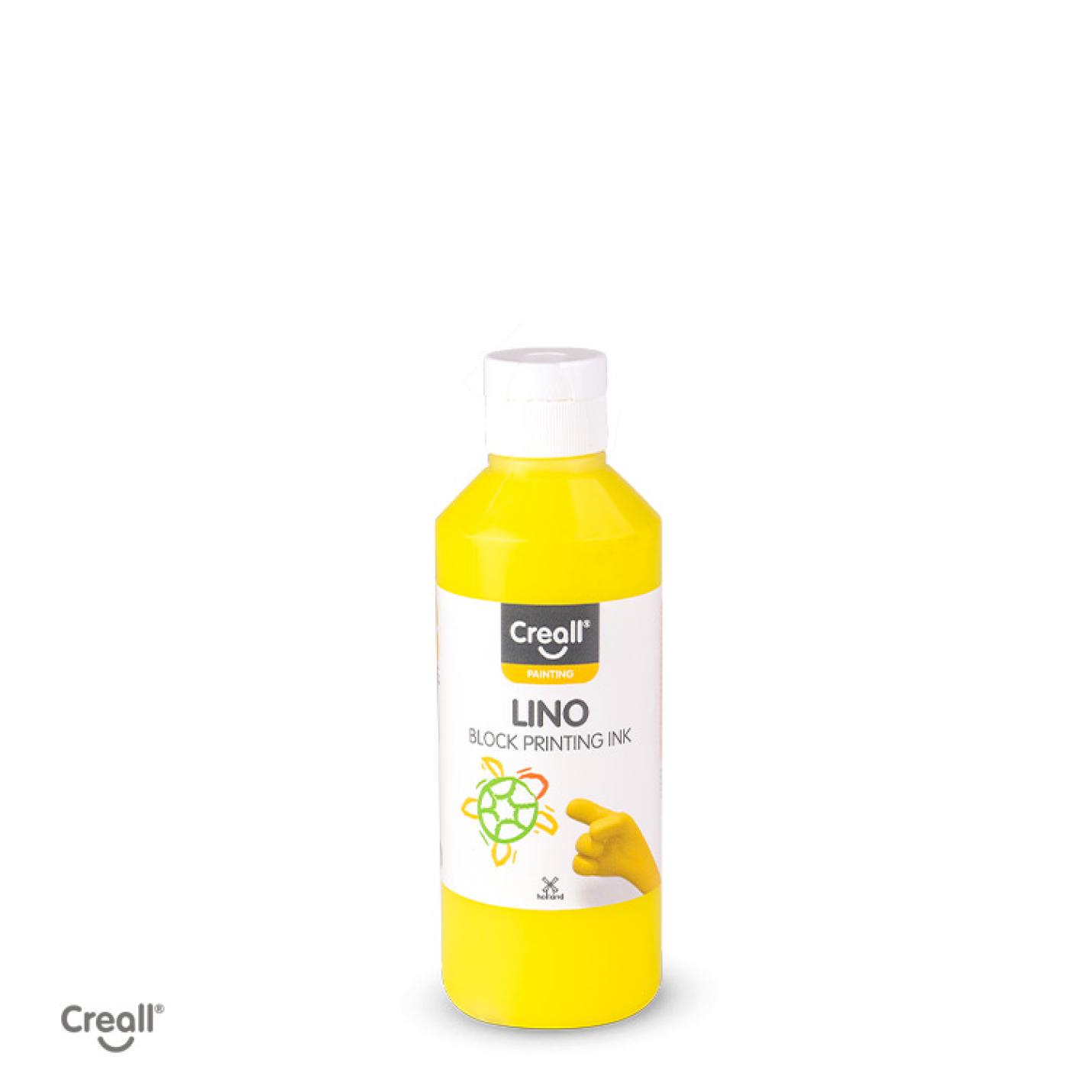 lino blokprintverf  geel