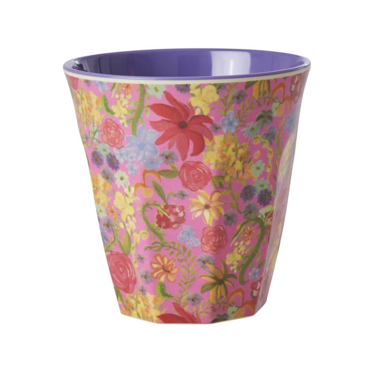 Melamine beker medium Swedish Flower Print - Rice