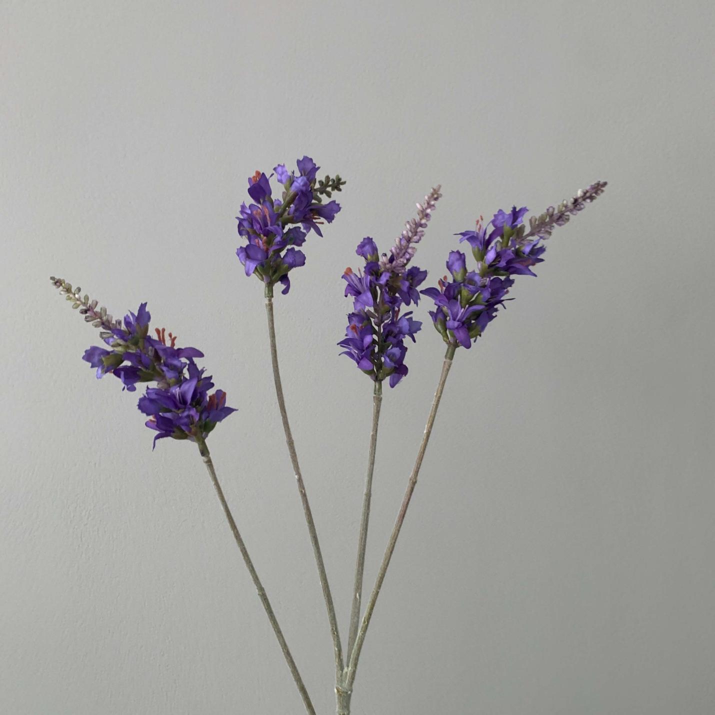 Kunsttak met zijden Forsythia paars van Silka
