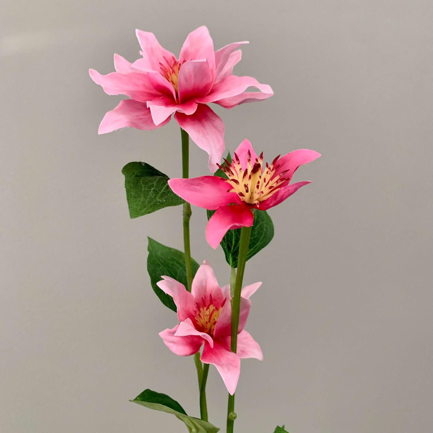 Zijden Clematis bloem roze