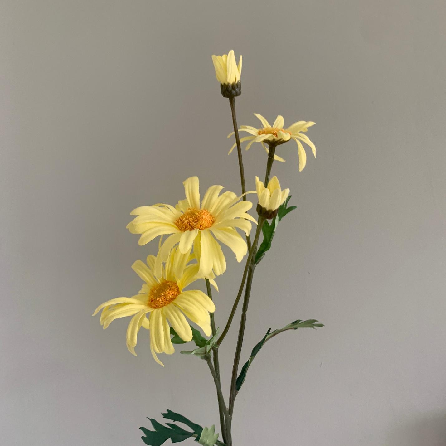 Zijden bloem margriet geel; Afbeelding: 2