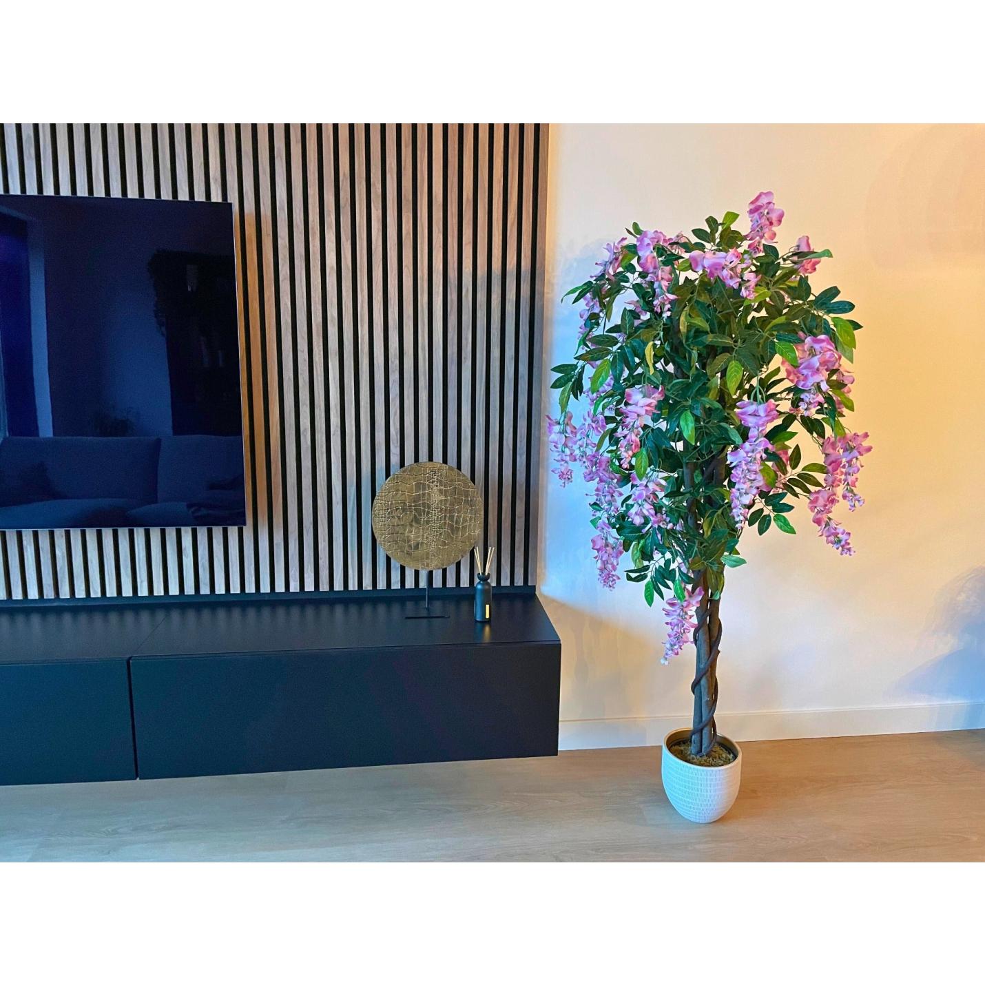  Wisteria Kunstplant 150cm Natuurlijke kunstplanten voor binnen en buiten, nepplanten, nepplant, nepplant met bloemen