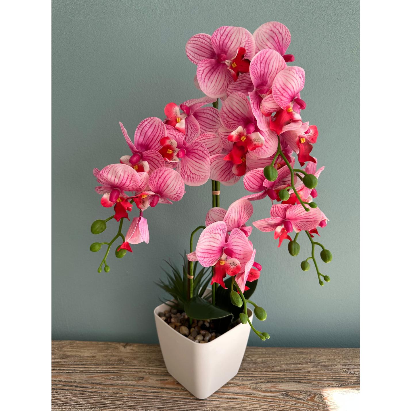 Orchidee Kunstbloem Roze 55 cm - Flora City nepplant kunstplant kopen