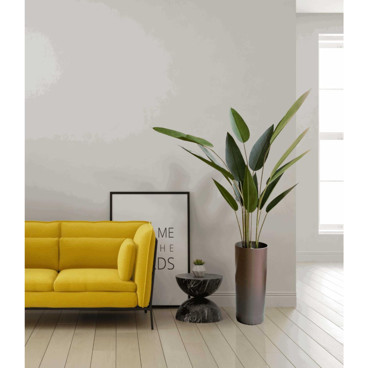 Strelitzia Kunstplant - 140 cm - Flora City - Collectie van hoogwaardige kunstplanten en zijden bloemboeketten, inclusief kunstbloemen en nepplanten voor interieurdecoratie, perfect voor een onderhoudsvrij, groen thuis of kantoor.