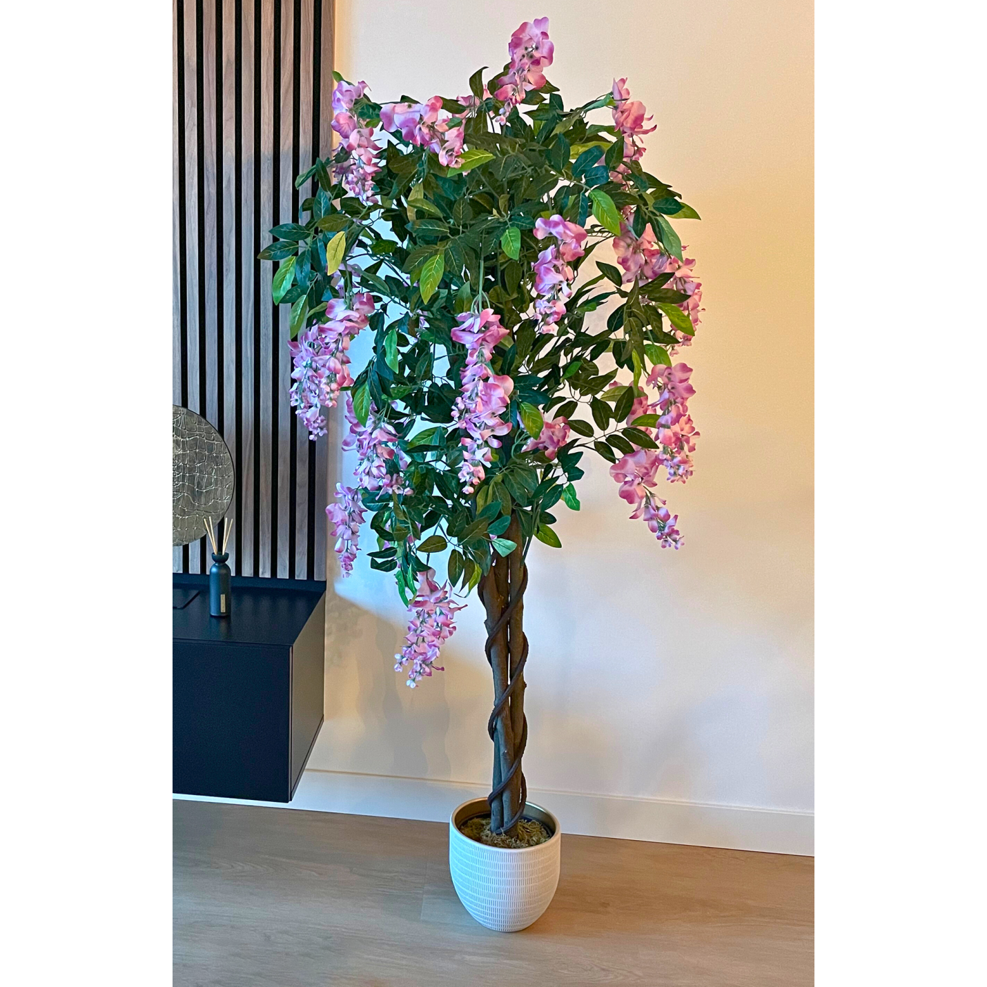  Wisteria Kunstplant 150cm Natuurlijke kunstplanten voor binnen en buiten, nepplanten, nepplant, nepplant met bloemen