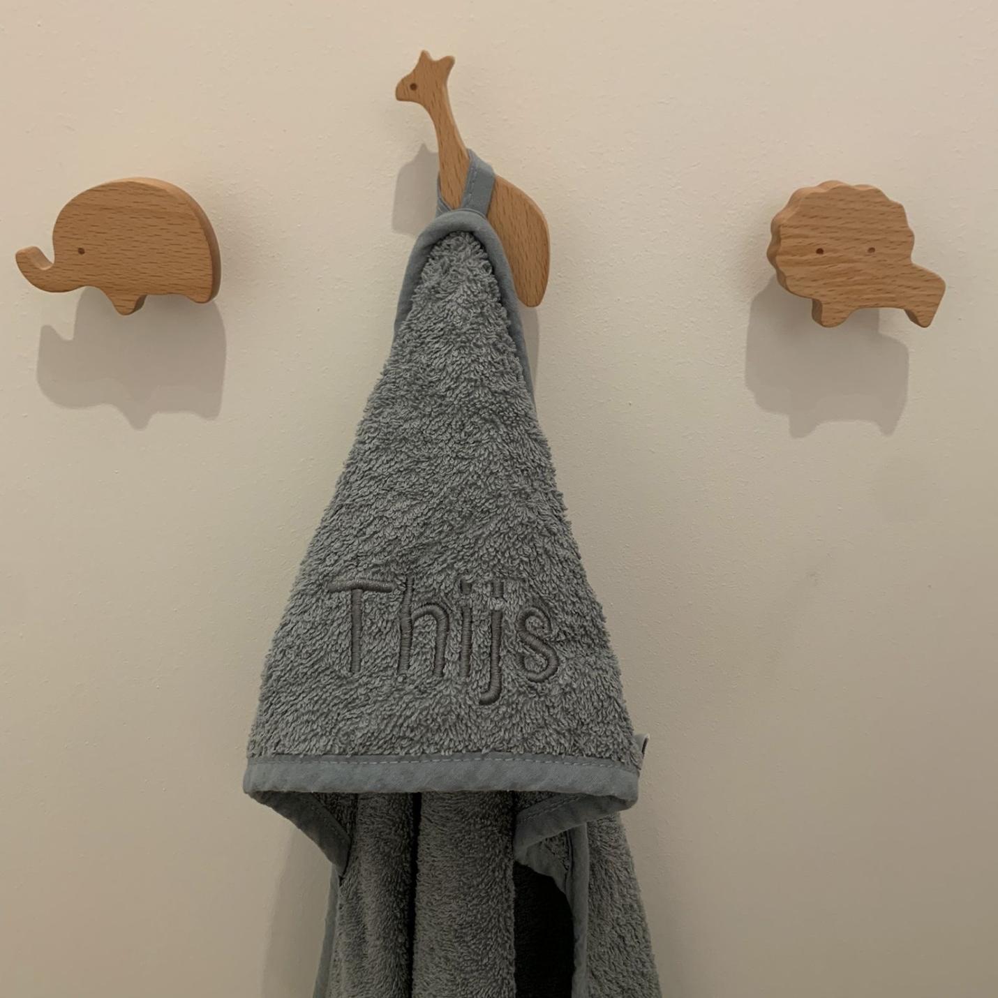Badcape XL greyblue THIJS