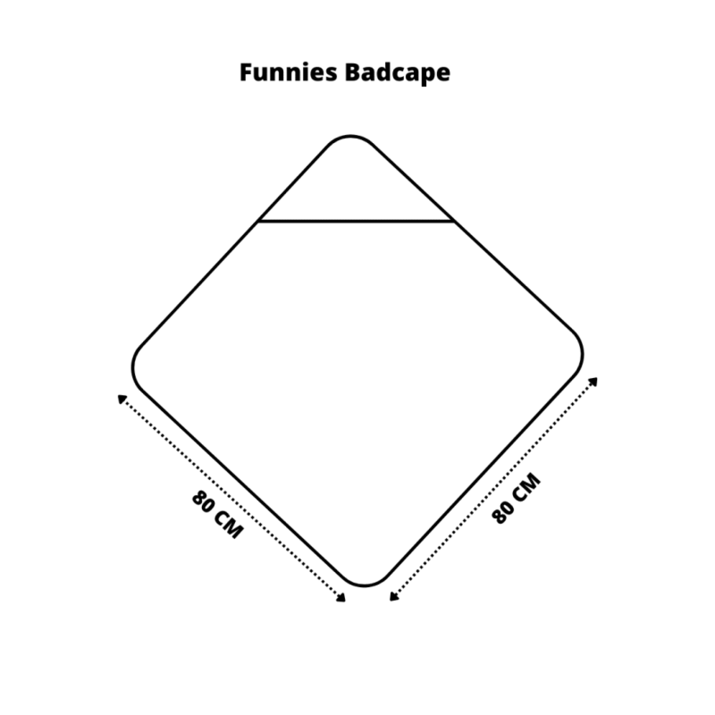 Badcape Funnies Afmeting 80x80cm