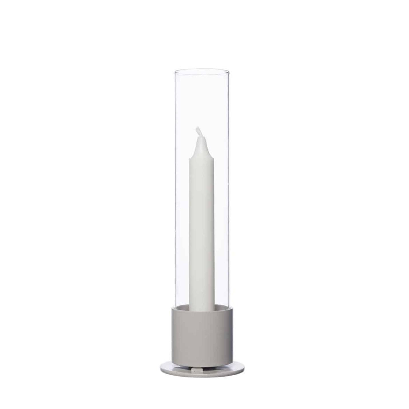 ERNST kandelaar Glas cilinder beige