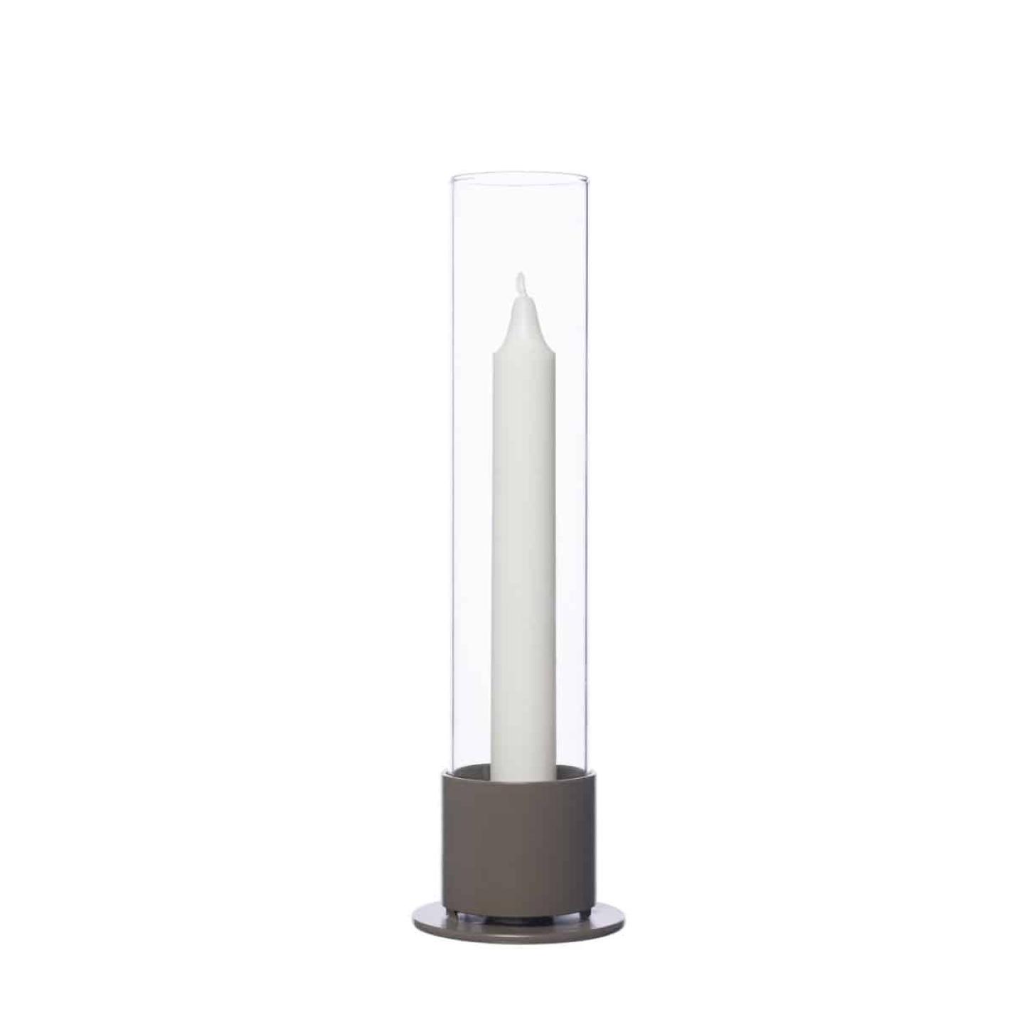 ERNST kandelaar Glas cilinder antraciet
