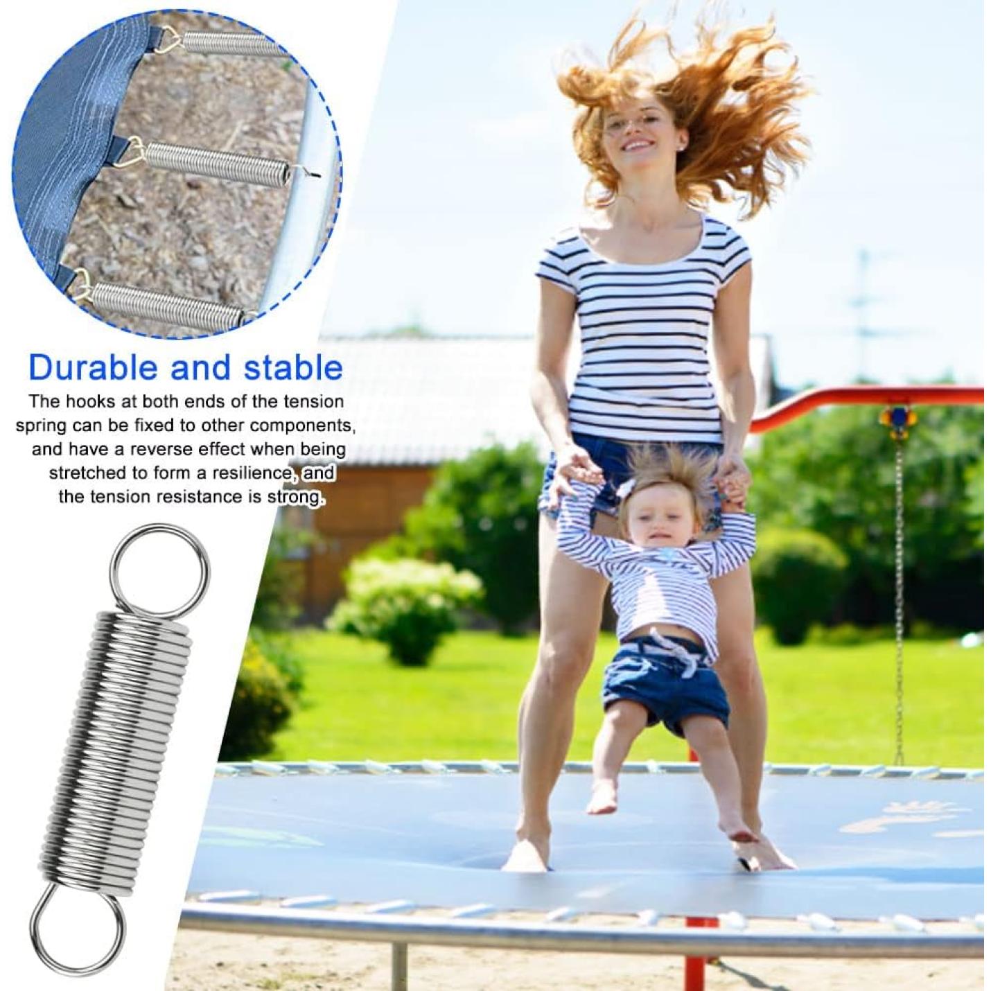 10 stuks trekveer met ogen, spanveer, 7 cm, spanningsveer, dubbele haak, spanveer, spiraalveer, spanveren, staaldraad, vernikkeld, spiraalveren, garagedeurveren, stalen veren voor zonnezeil, - happygetfit.com