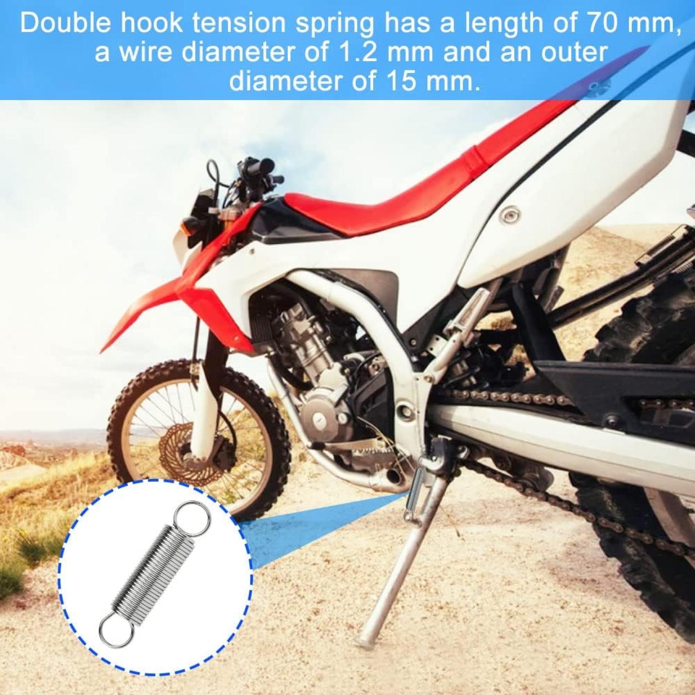 10 stuks trekveer met ogen, spanveer, 7 cm, spanningsveer, dubbele haak, spanveer, spiraalveer, spanveren, staaldraad, vernikkeld, spiraalveren, garagedeurveren, stalen veren voor zonnezeil, - happygetfit.com