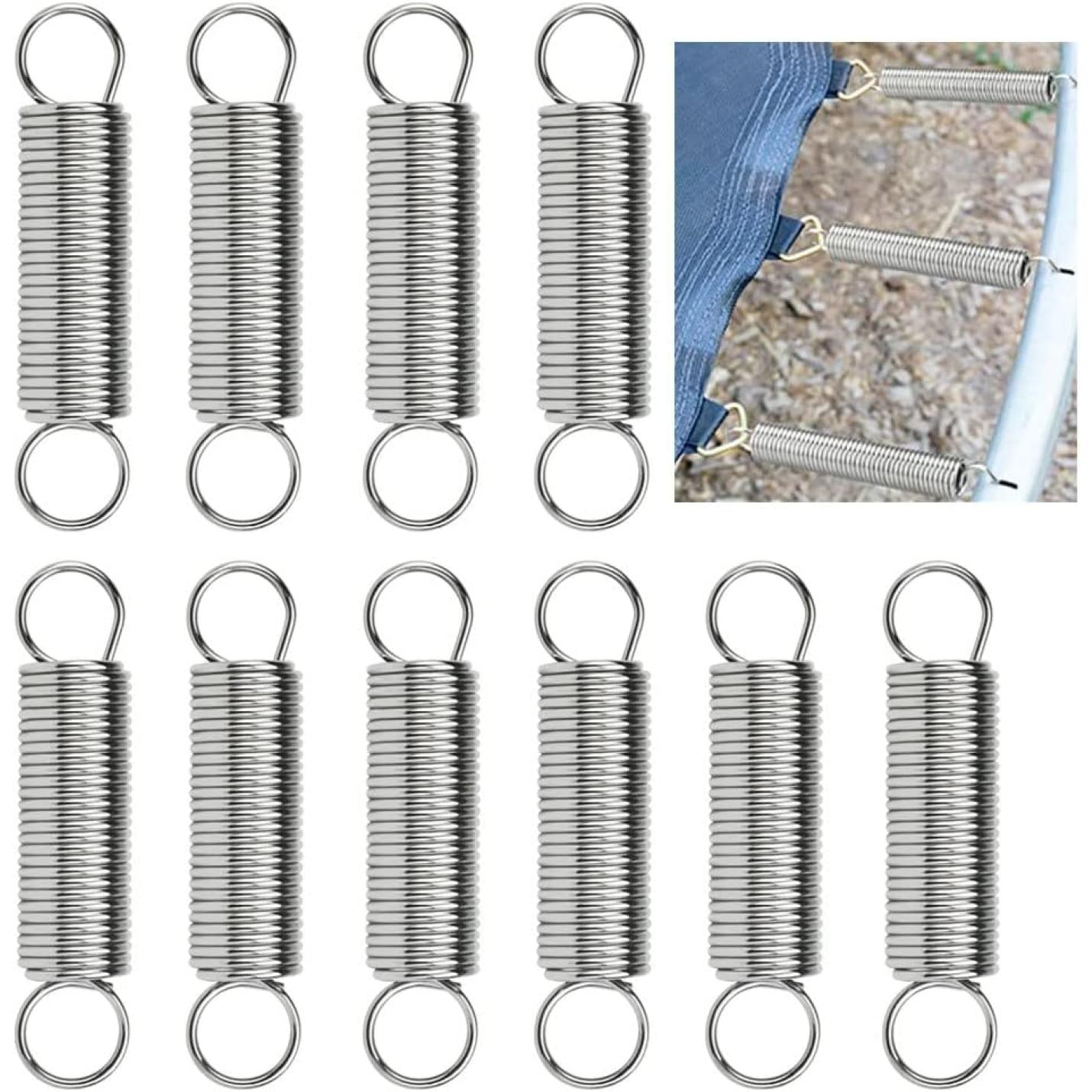 10 stuks trekveer met ogen, spanveer, 7 cm, spanningsveer, dubbele haak, spanveer, spiraalveer, spanveren, staaldraad, vernikkeld, spiraalveren, garagedeurveren, stalen veren voor zonnezeil, - happygetfit.com