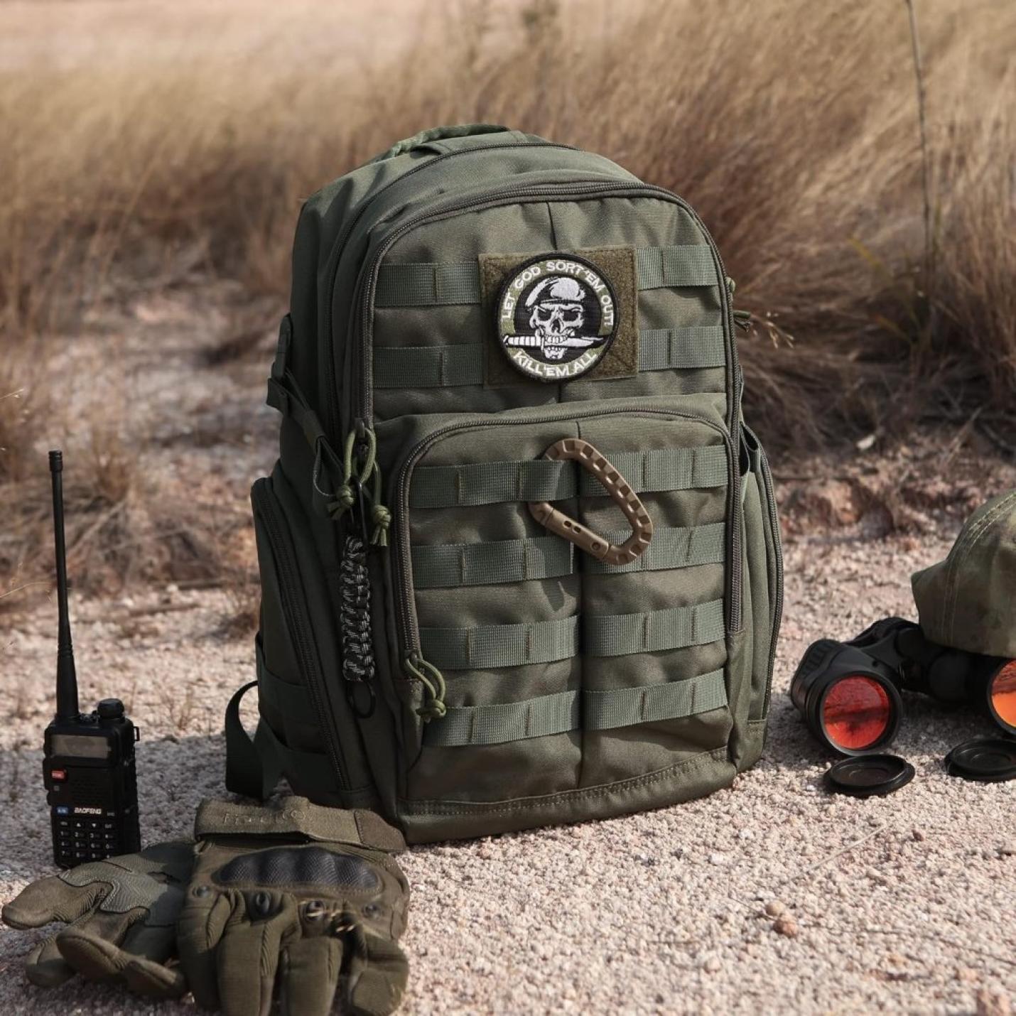 25 35L Militaire Tactische Rugzak Dagrugzak voor Laptop Trekking Kamperen Wandelen Reizen Outdoor Zwart Webshoplocatie