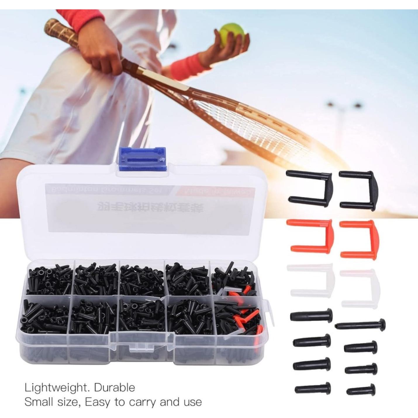 Badminton Grommets Set met Racket Oogjes Emmer String Protector Rijggereedschap Oogje Dubbel Oogje Dubbele Nagel - happygetfit.com
