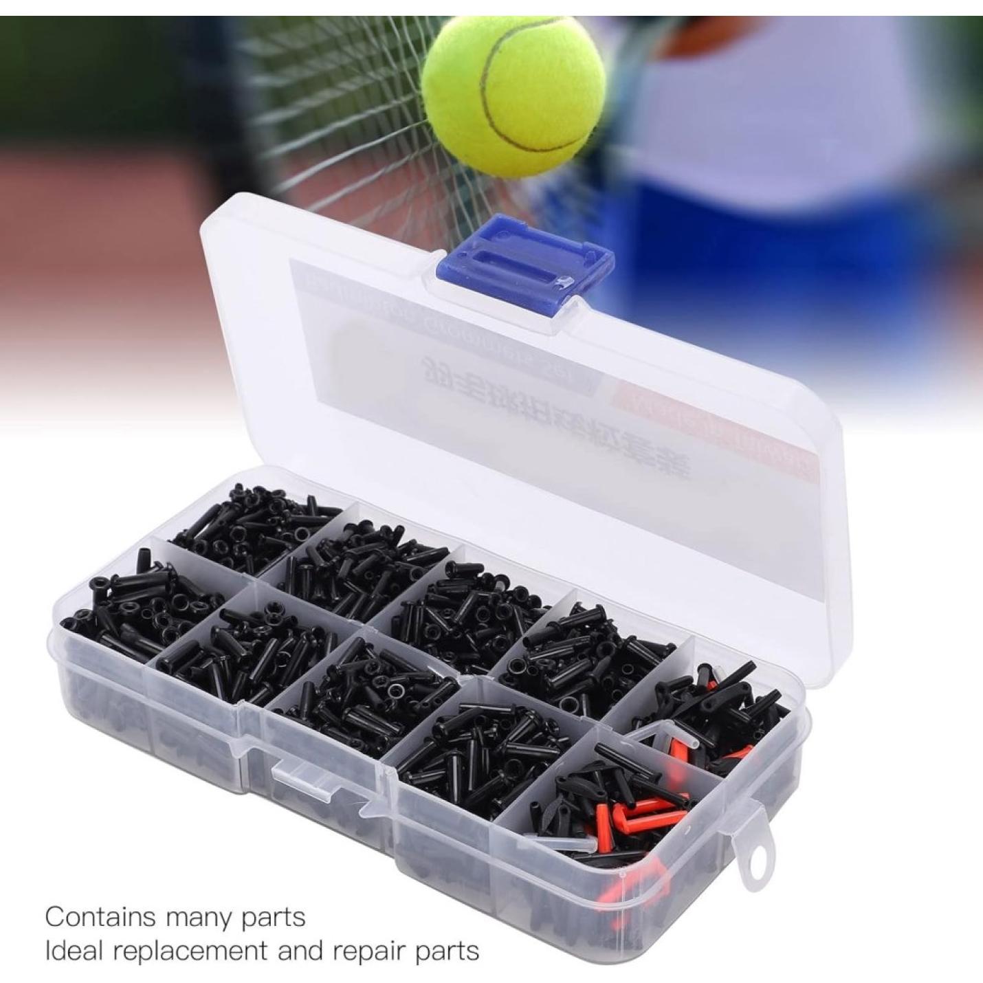 Badminton Grommets Set met Racket Oogjes Emmer String Protector Rijggereedschap Oogje Dubbel Oogje Dubbele Nagel - happygetfit.com