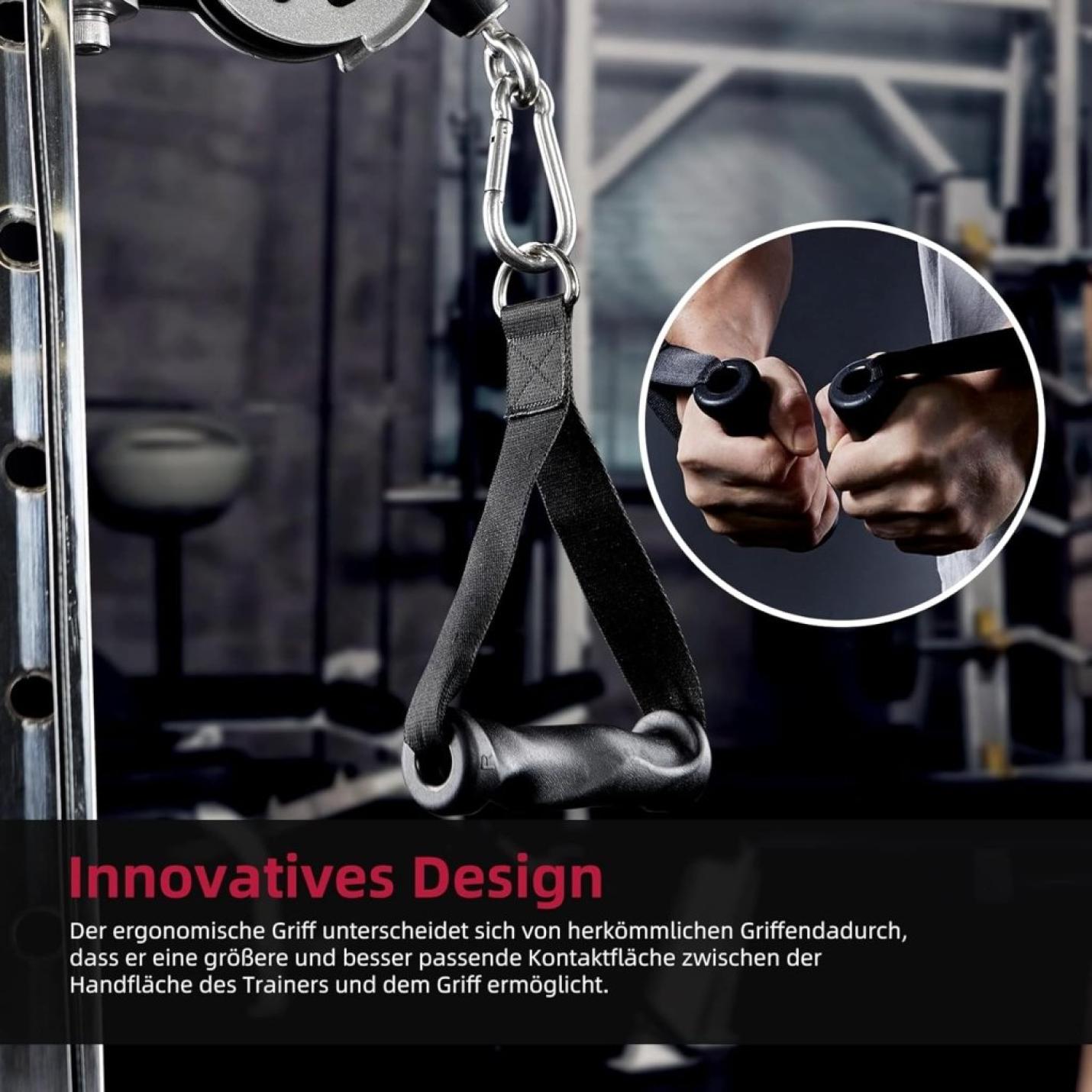 Ergonomische Trainingshandgreep voor krachttraining binnenshuis voor Borst, Biceps, Triceps, Deltaspiertraining, voor Gewichtsstation, Smith Rack, Sportschool of thuis, Anti-callus - happygetfit.com