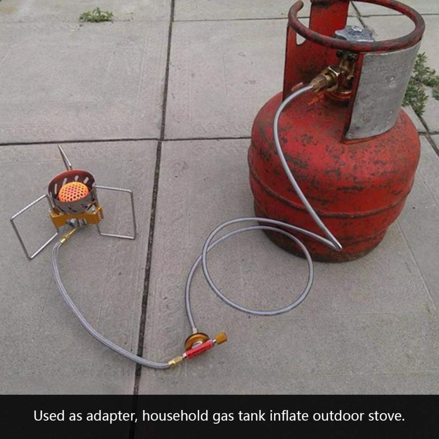 Gastank Hoofd Adapter Outdoor Camping Kookplaat Gebruik Gas Tank Transfer Pijp Connector Conversiekop Adapter voor Camping Picknick - happygetfit.com