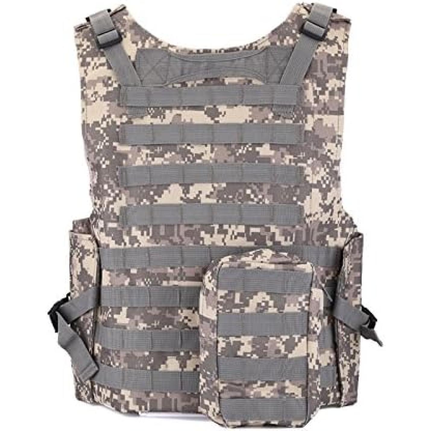Domineer het Veld met Ons Veelzijdig verstelbaar tactisch vest met digitaal camouflagepatroon!