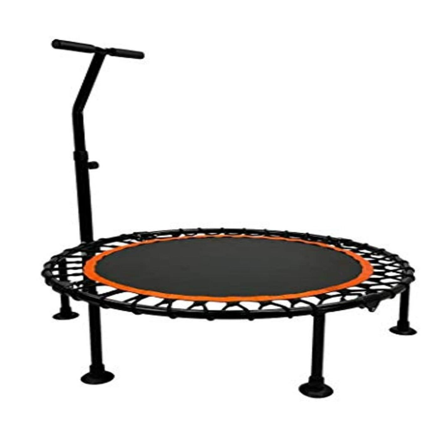 Mini fitnesstrampoline voor cardio en diepte met stuur, perfect voor cardio.