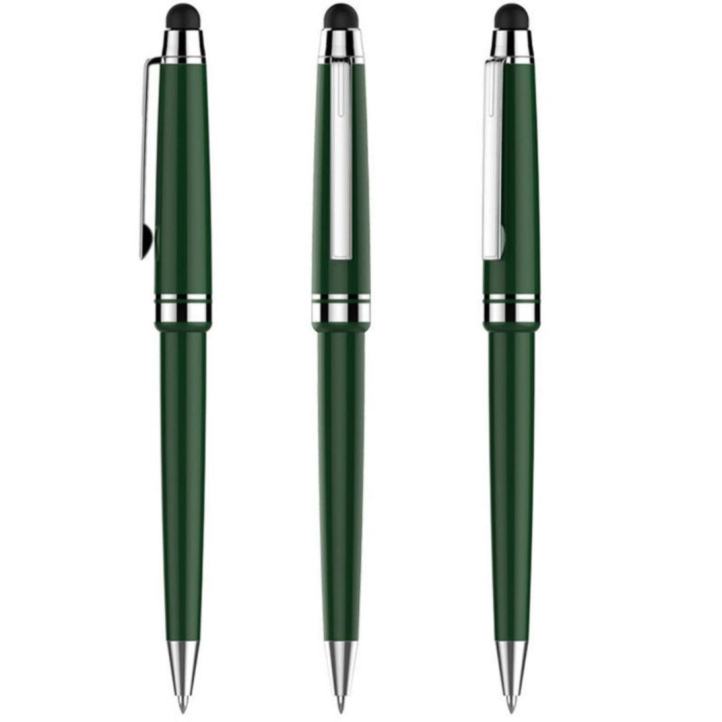 Set van drie Schrijf in stijl met onze duurzame metalen balpennen met zilveren accenten en een comfortabele grip.