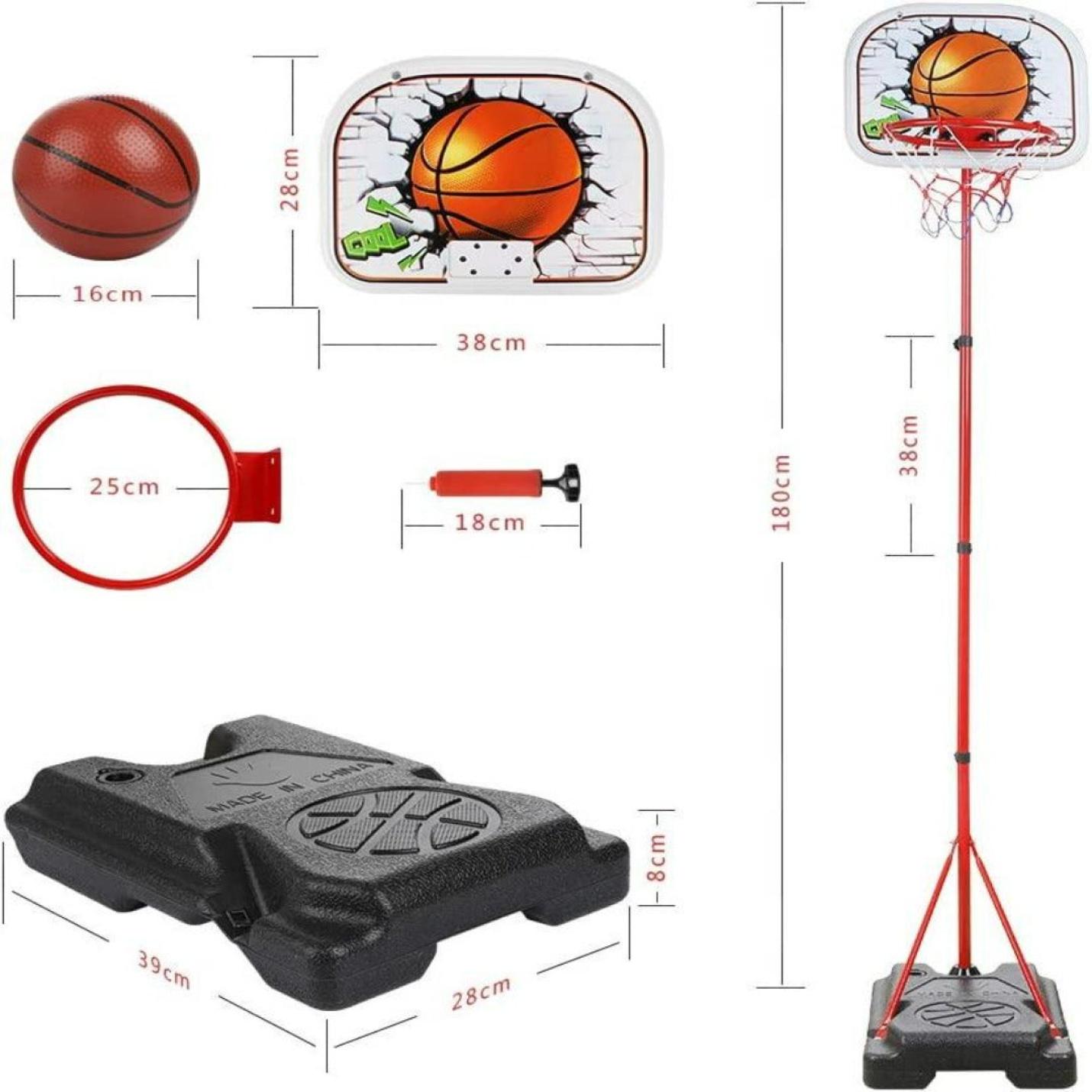 Beschrijving: Ontwikkel basketbaltalenten met de verstelbare Basketbalset - Het perfecte cadeau voor kinderen!