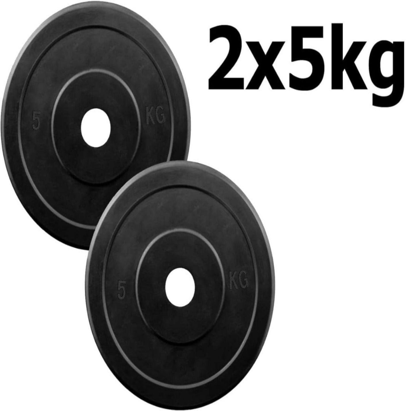 Rubberen gietijzeren halterschijven van 5 kg