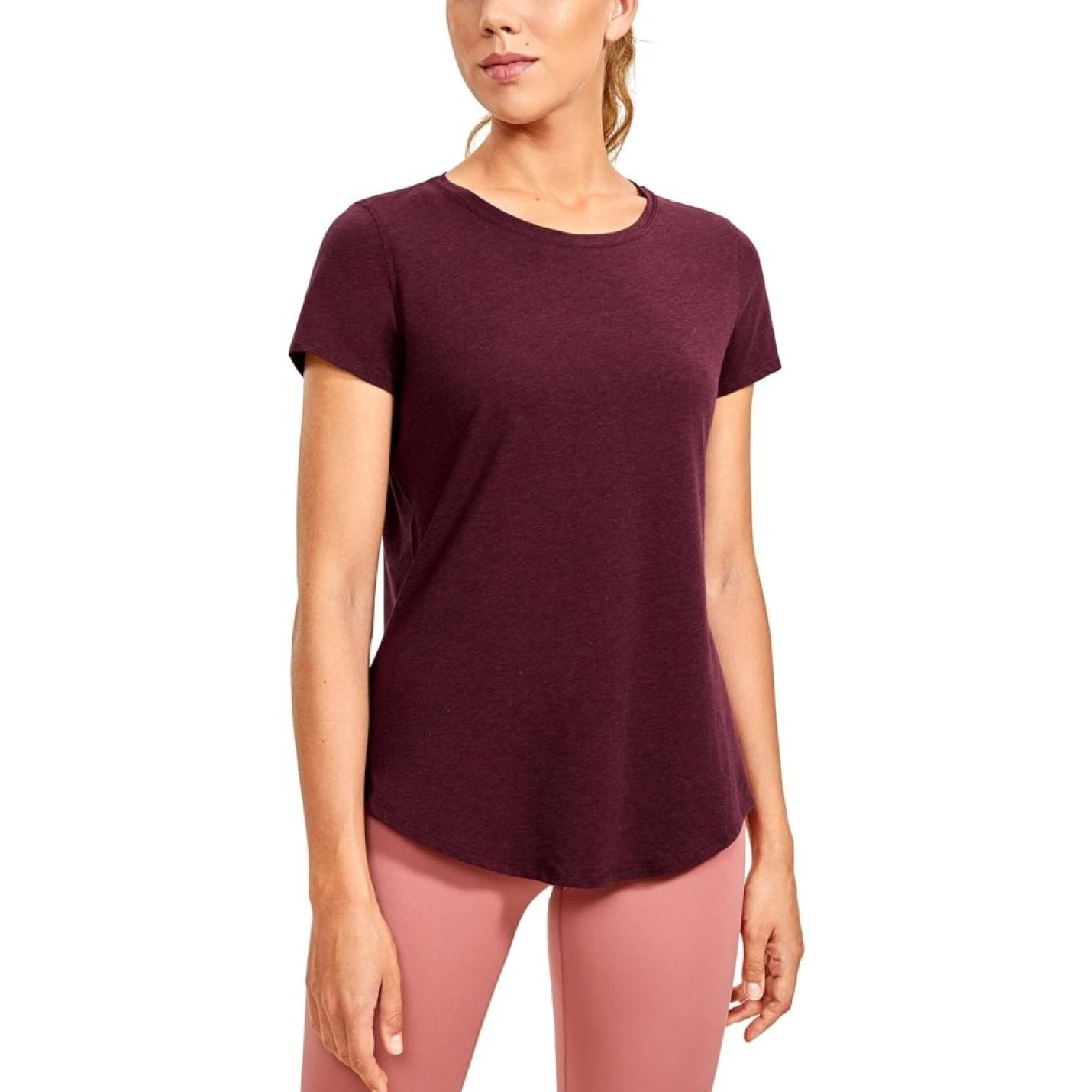 YOGA Vrouwen Sport T-Shirt Korte Mouw Fitness Gym Running Shirt Crewneck Licht Yoga Tops Zomer Top - happygetfit.com