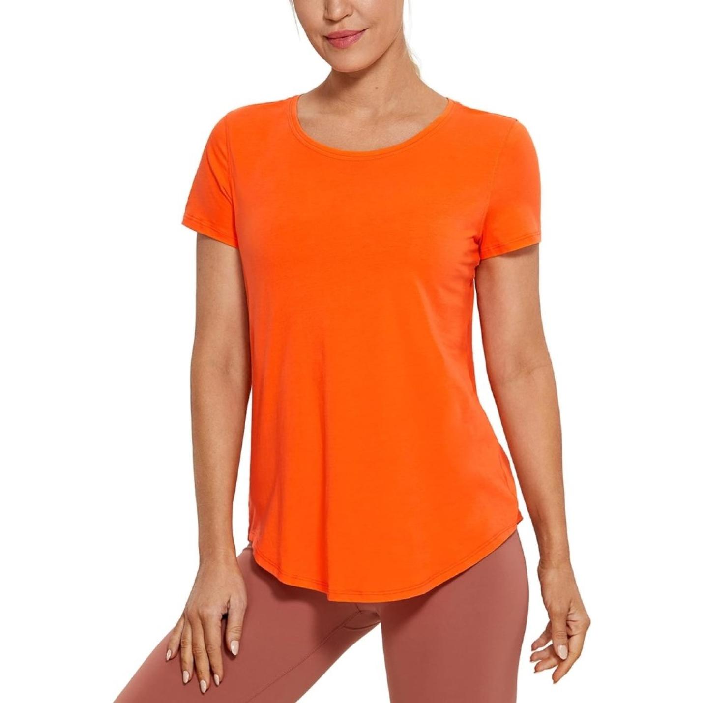 YOGA Vrouwen Sport T-Shirt Korte Mouw Fitness Gym Running Shirt Crewneck Licht Yoga Tops Zomer Top - happygetfit.com