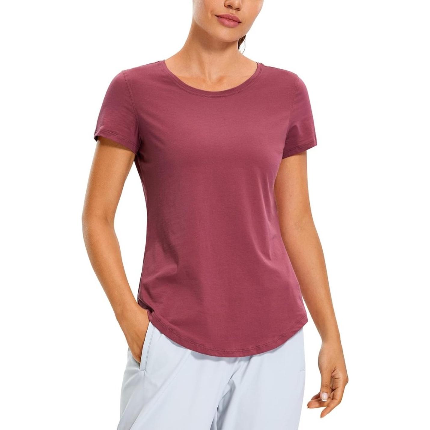 YOGA Vrouwen Sport T-Shirt Korte Mouw Fitness Gym Running Shirt Crewneck Licht Yoga Tops Zomer Top - happygetfit.com