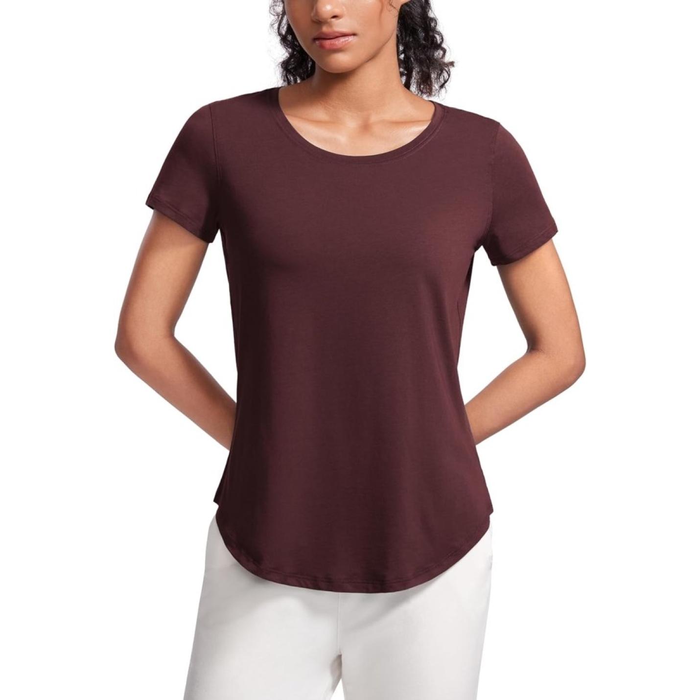 YOGA Vrouwen Sport T-Shirt Korte Mouw Fitness Gym Running Shirt Crewneck Licht Yoga Tops Zomer Top - happygetfit.com