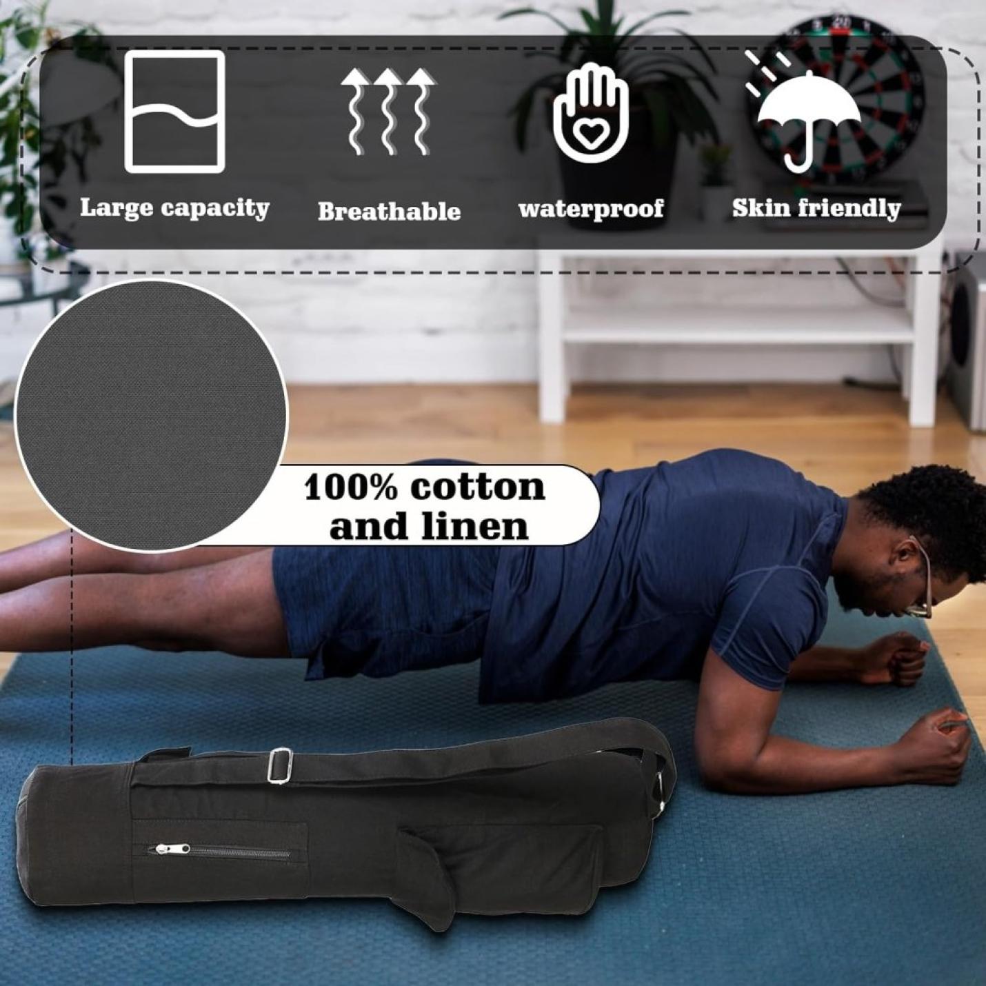 Yogatas met vak voor nat en flessenvak, multifunctionele yoga-gymtas, verstelbare schouderriem, yoga-accessoires, opbergtas voor yogamatten en yoga-accessoires, sporttas voor dames - happygetfit.com