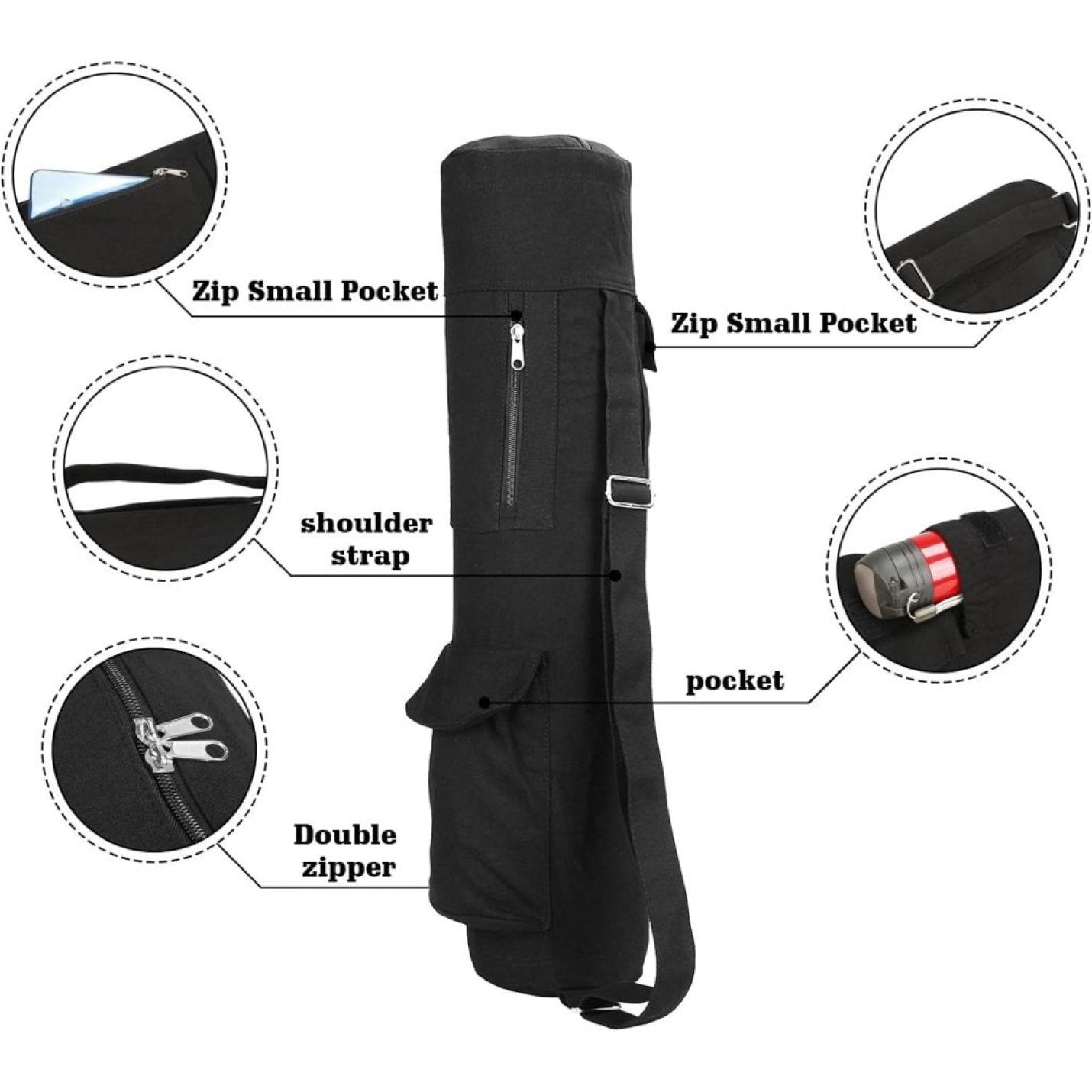 Yogatas met vak voor nat en flessenvak, multifunctionele yoga-gymtas, verstelbare schouderriem, yoga-accessoires, opbergtas voor yogamatten en yoga-accessoires, sporttas voor dames - happygetfit.com