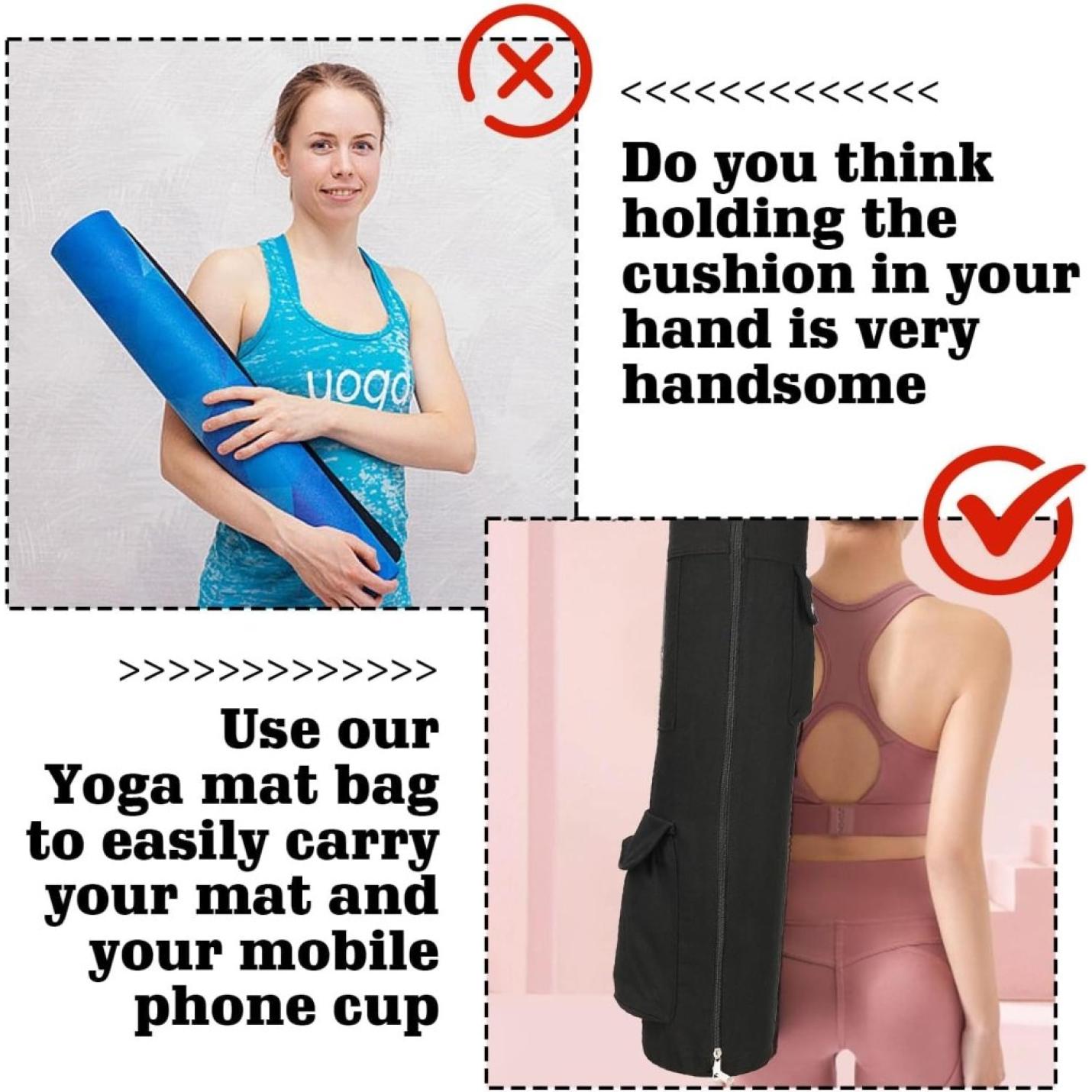 Yogatas met vak voor nat en flessenvak, multifunctionele yoga-gymtas, verstelbare schouderriem, yoga-accessoires, opbergtas voor yogamatten en yoga-accessoires, sporttas voor dames - happygetfit.com