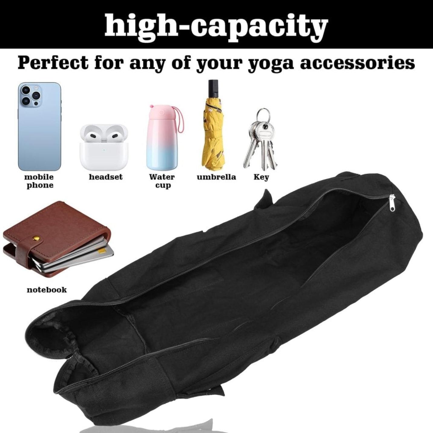 Yogatas met vak voor nat en flessenvak, multifunctionele yoga-gymtas, verstelbare schouderriem, yoga-accessoires, opbergtas voor yogamatten en yoga-accessoires, sporttas voor dames - happygetfit.com