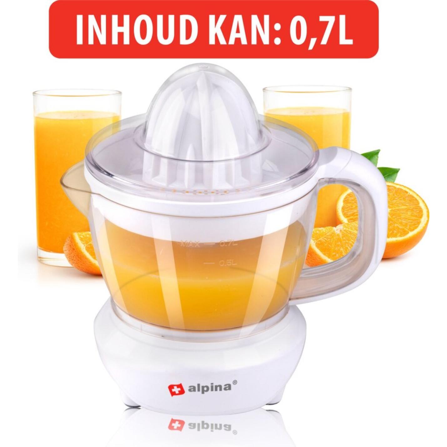 Alpina Citruspers 0,7 Liter 2 Perskegels 2 Draairichtingen 25 Watt Wit