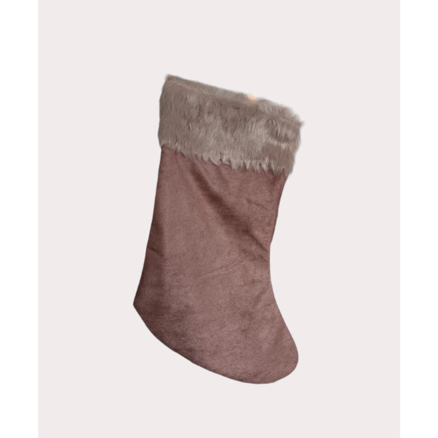 Kerstversiering roze Kerstsok