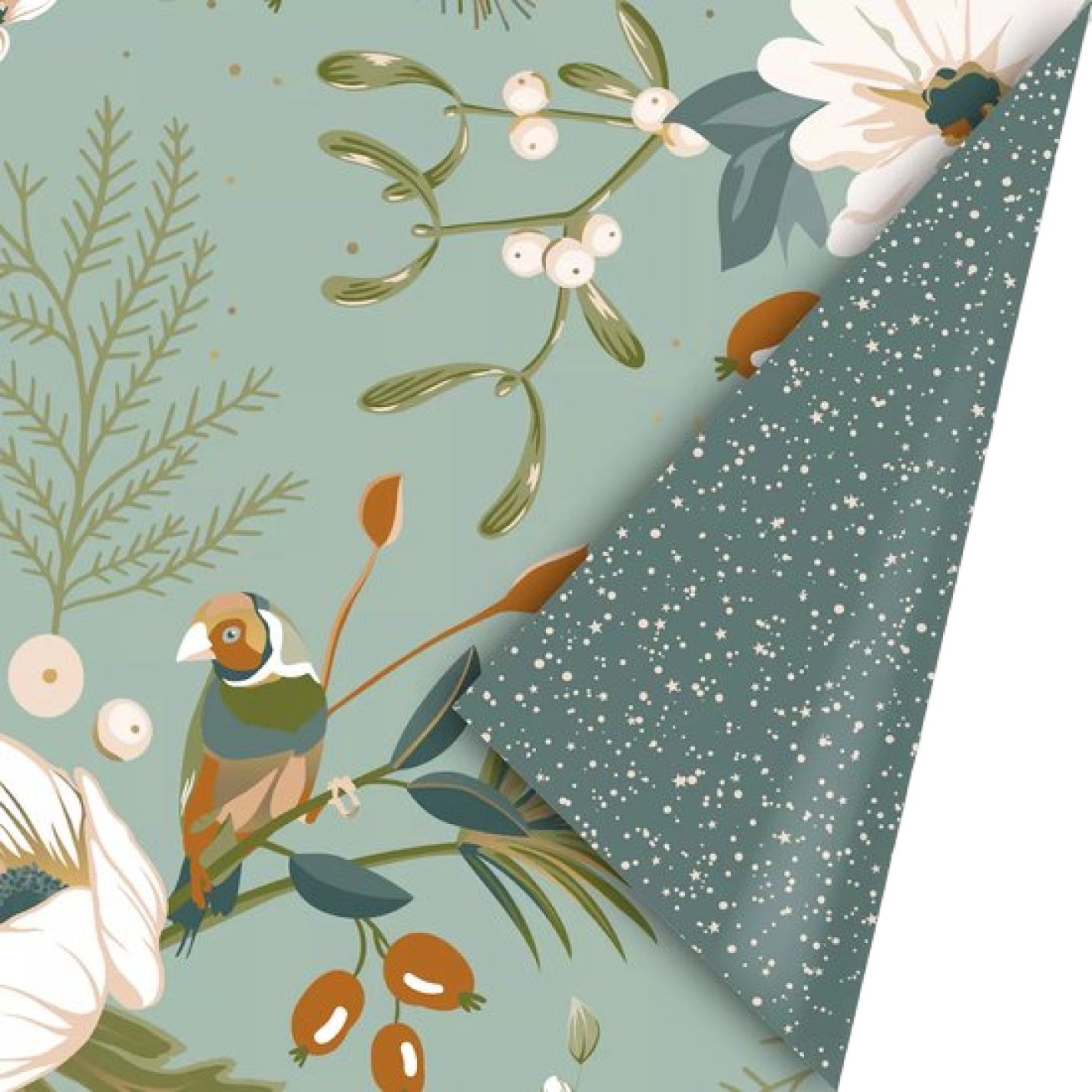 Collectiv Warehouse - Dubbelzijdig - inpakpapier - cadeau papier mix 5 rollen kerst; Afbeelding: 2