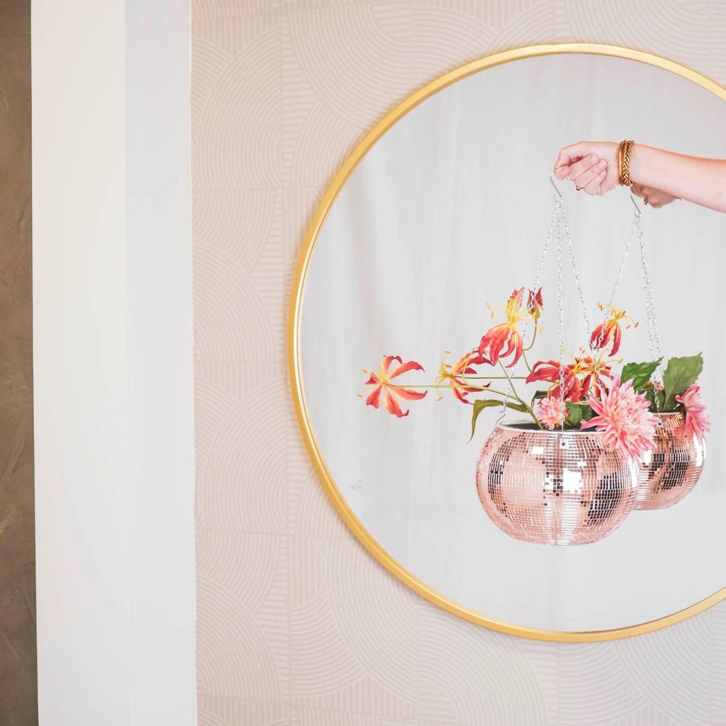 Housevitamin Hangende vaas Disco Rose goud M, L - m; Afbeelding: 3