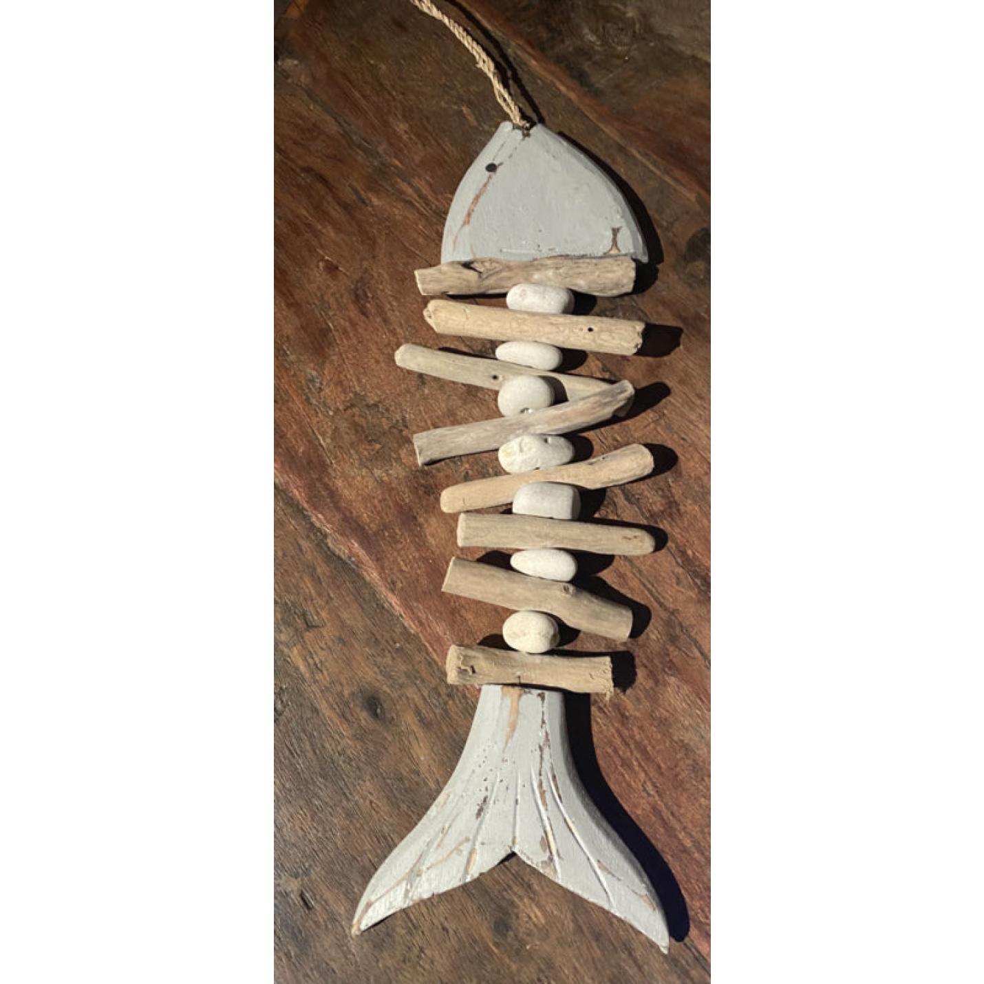 Ibiza Houten deco hanger visgraat grijs