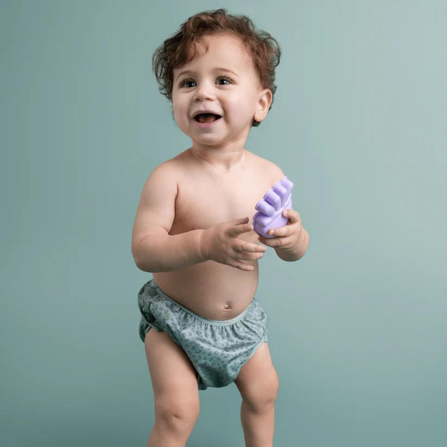 Swim Essentials Zwemluier Wasbaar Groen Panterprint 0-3 jaar; Afbeelding: 2