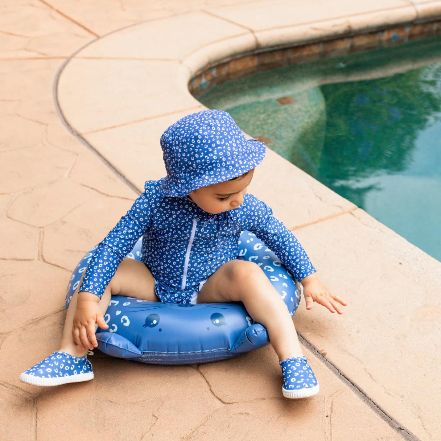 Swim Essentials UV  Zonnehoedje Blauw Panterprint - 2-4 jaar; Afbeelding: 2