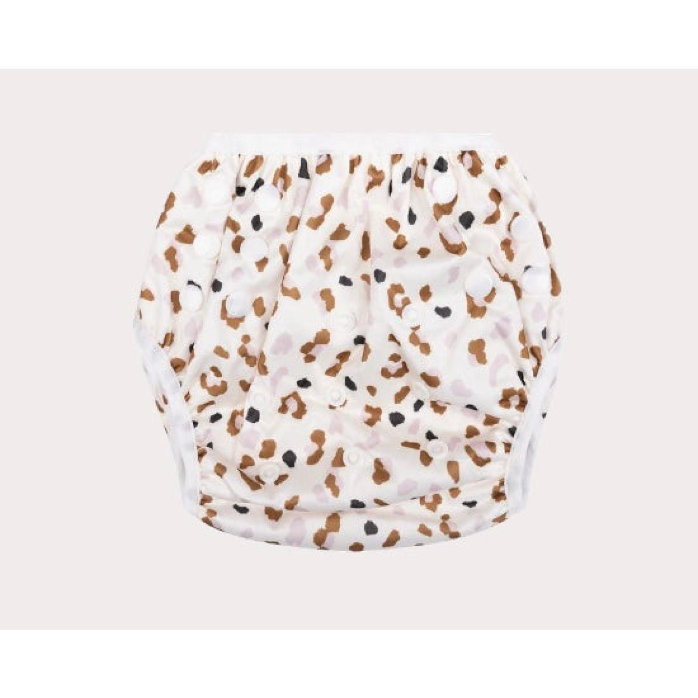 Swim Essentials Zwemluier Wasbaar Kaki Panterprint 0-3 jaar