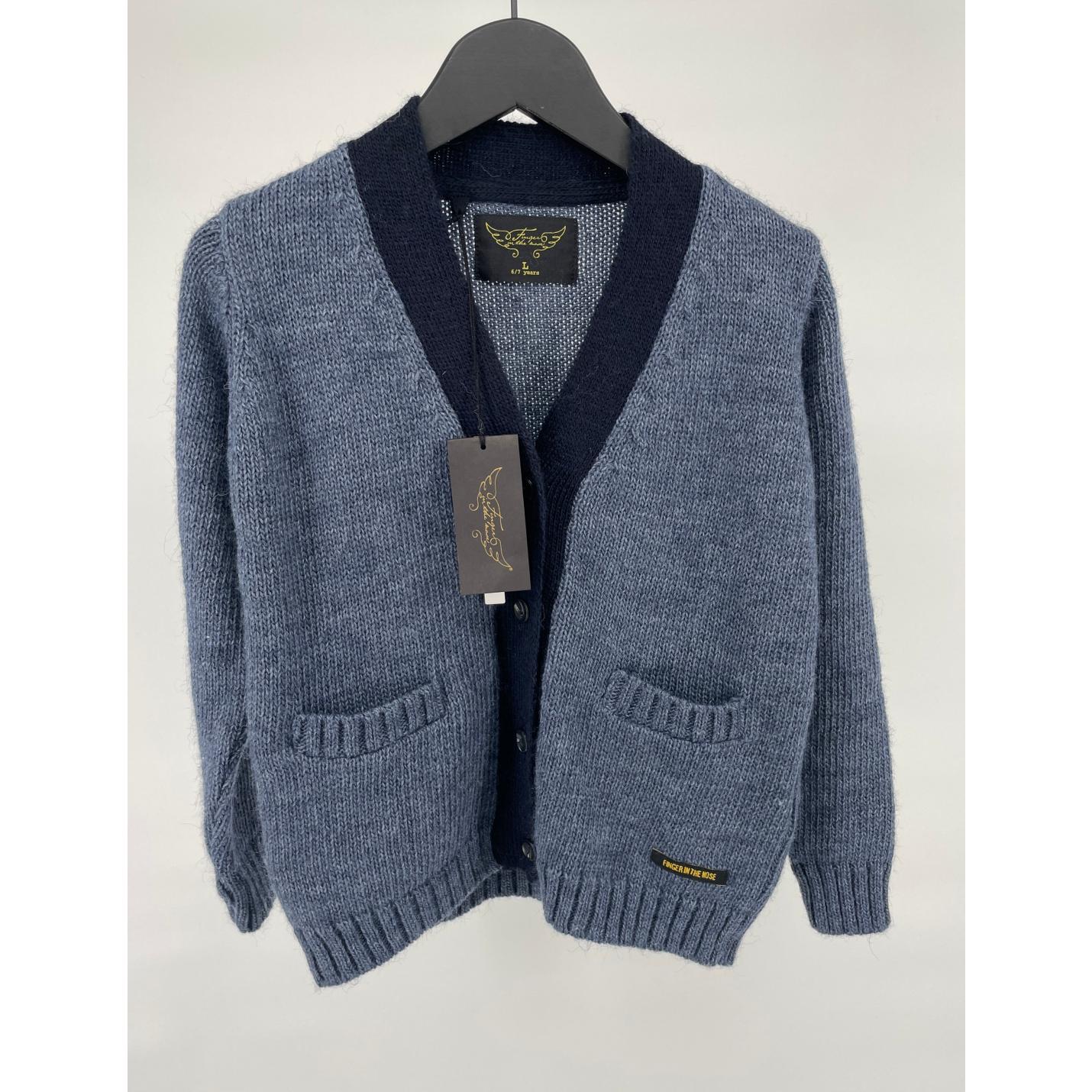 Vest Blauw Wol Maat 122